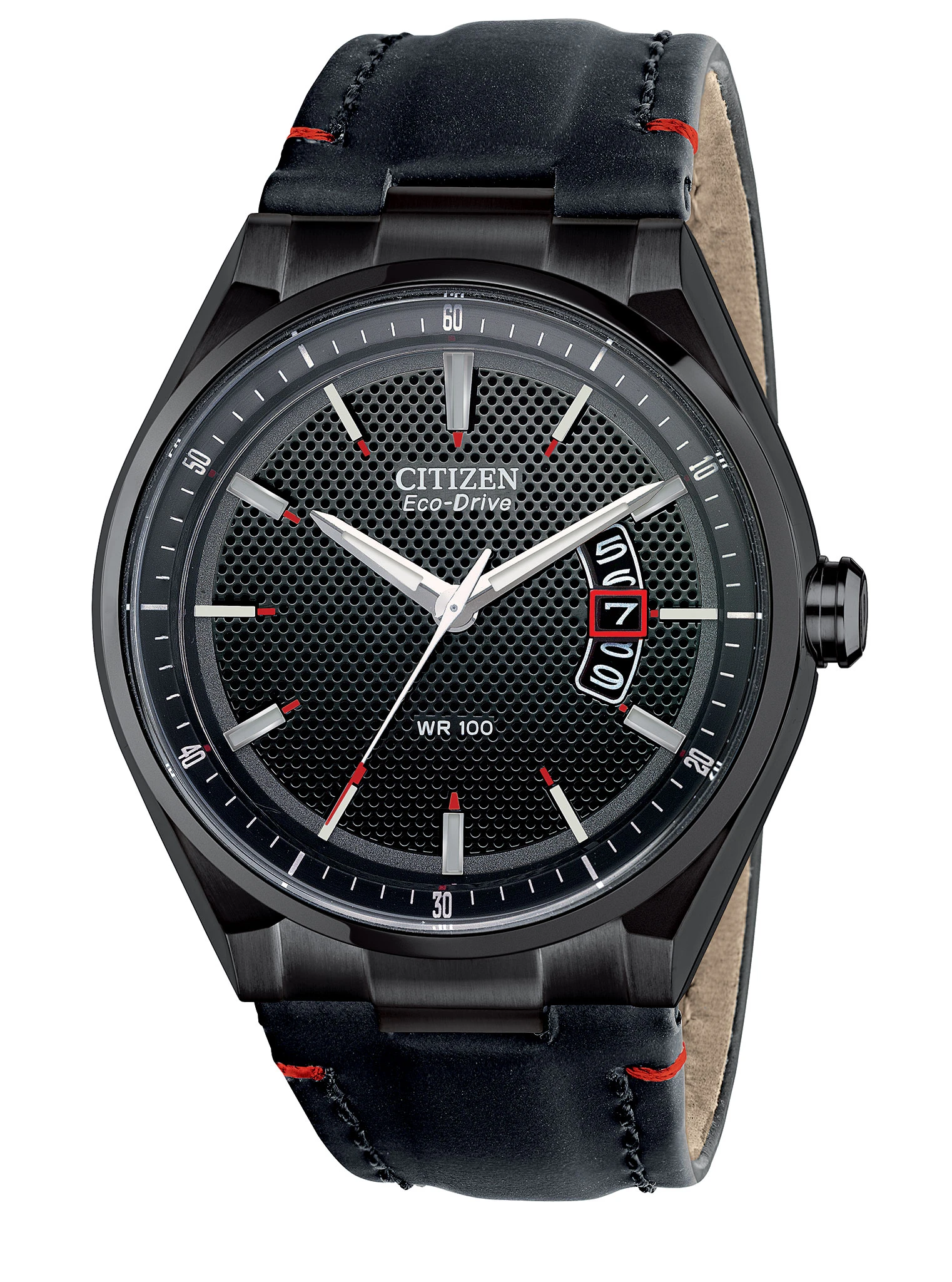 Sport Casual Black Dial Leather Strap AW1135-01E | CITIZEN